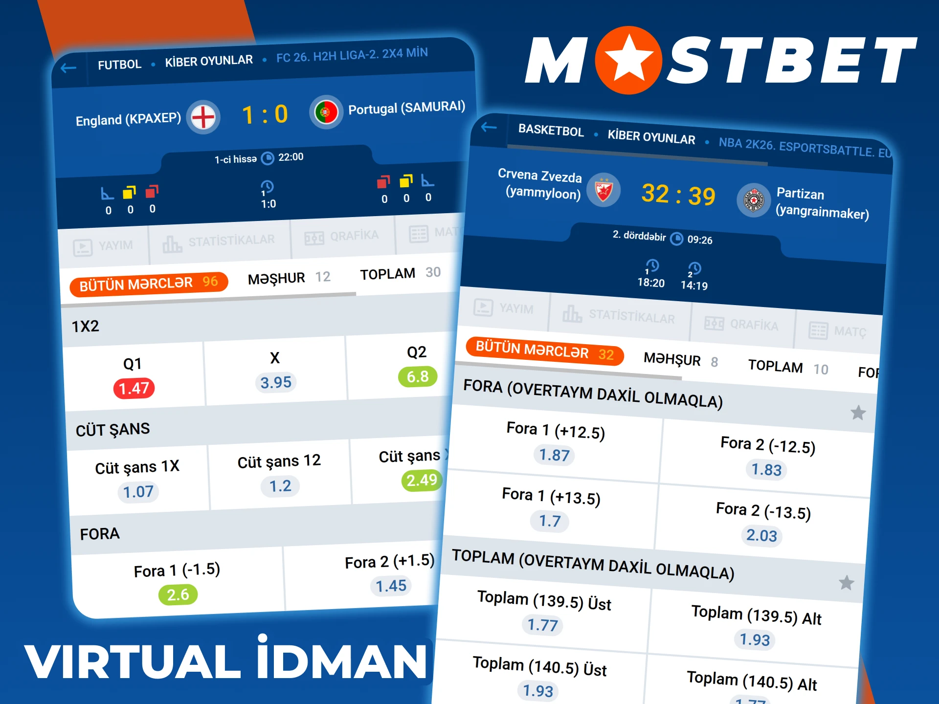 Mostbet-də virtual idman matçları ilə daha çox qazanın.