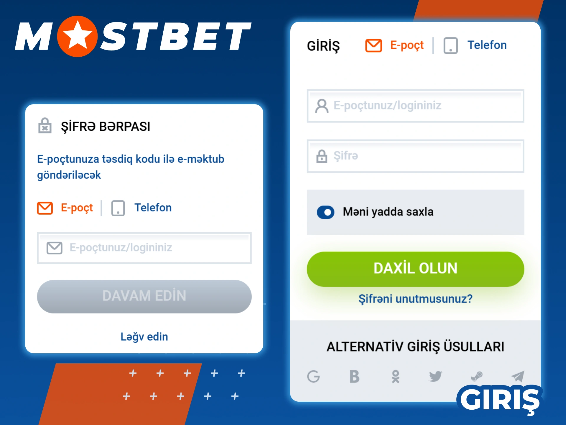 Mostbet giriş əməliyyatını yerinə yetirərək şəxsi hesabınıza daxil olun.