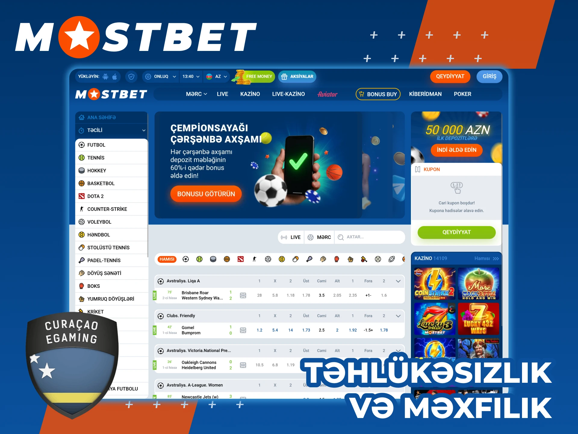 Mostbet təhlükəsizlik və məxfilik standartları ilə güvənli mərc edin.