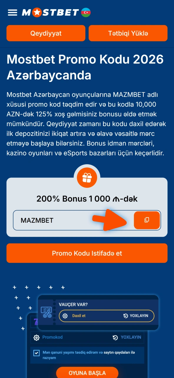 Mostbet promo kodunu bu səhifədən kopyalayın.